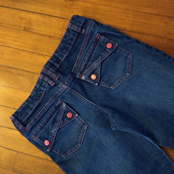 Size 14 girls dark blue jean capris - Picture 8 of 16